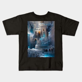 Ice Castle Fantasy Art Style Kids T-Shirt